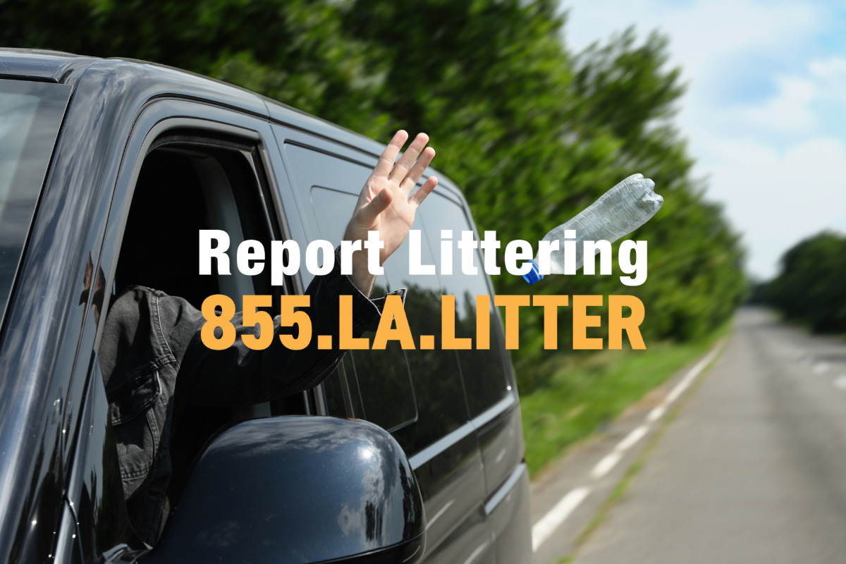 378 Reports Submitted Through New Littering Hotline, 855-LA-LITTER