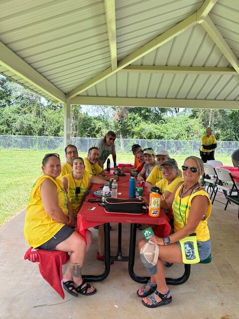 Volunteers celebrating a successful cleanup!