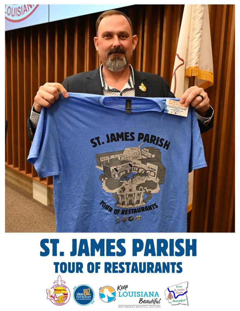 T-Shirt for St. James Parish Tour of Restaurants