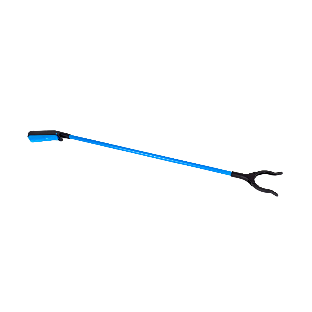 Blue litter grabber tool