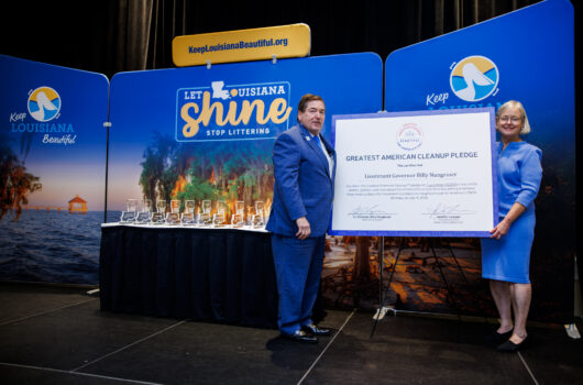 Lieutenant Governor, Billy Nungesser, took the Greatest American Cleanup Pledge